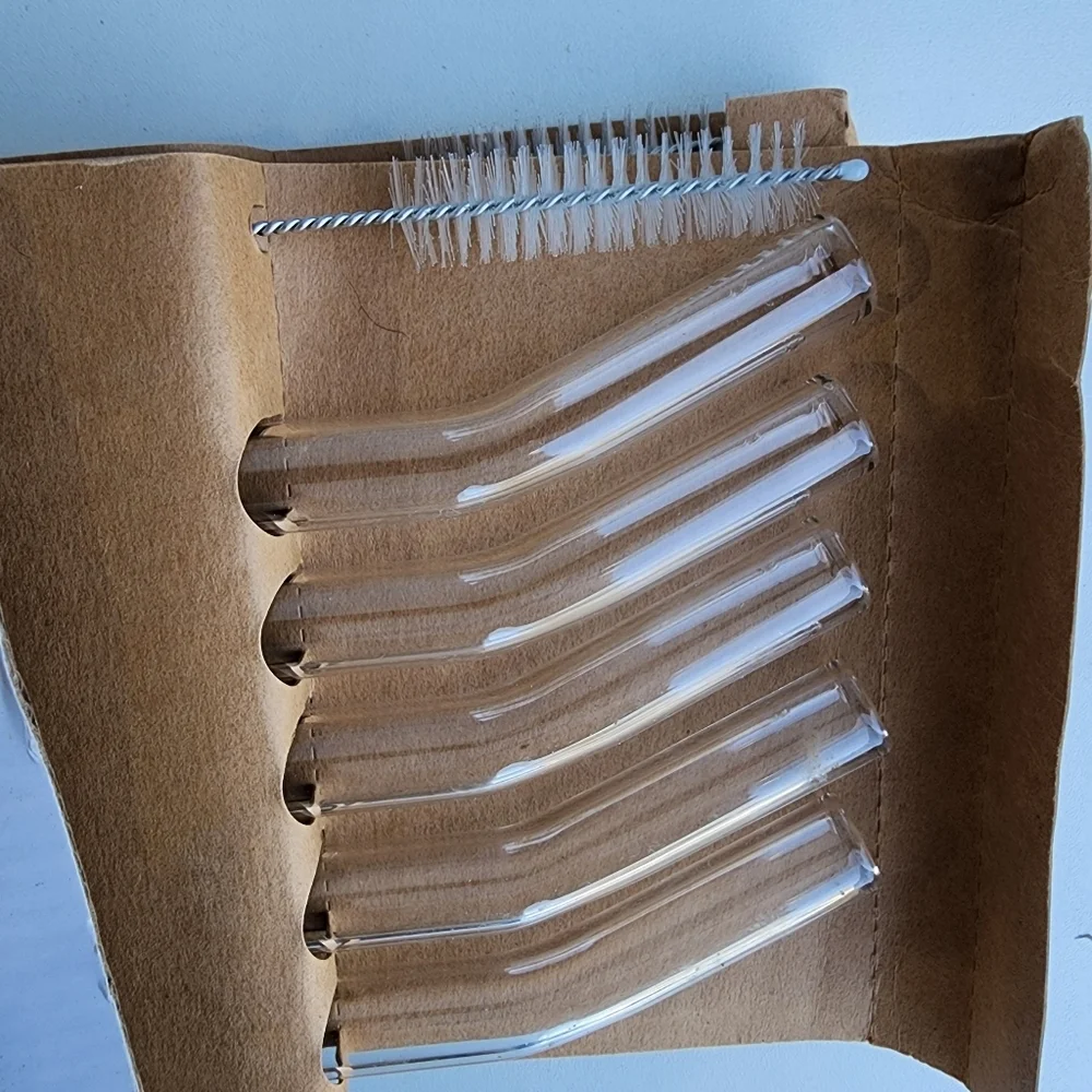 Reusable Glass Straws 10 Pack - Multicolor